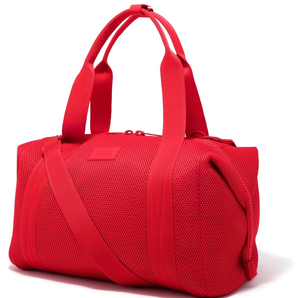 Dagne Dover poppy red large duffle bag RARE